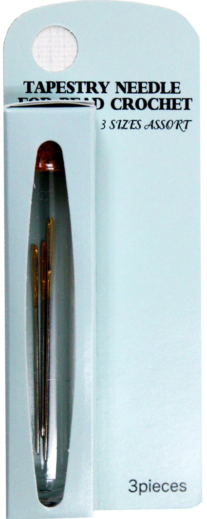 TAPESTRY NEEDLE FOR BEAD CROCHET (3 SIZES ASSORT)