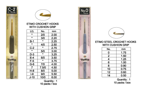 ETIMO Crochet Hooks With Cushion Grip